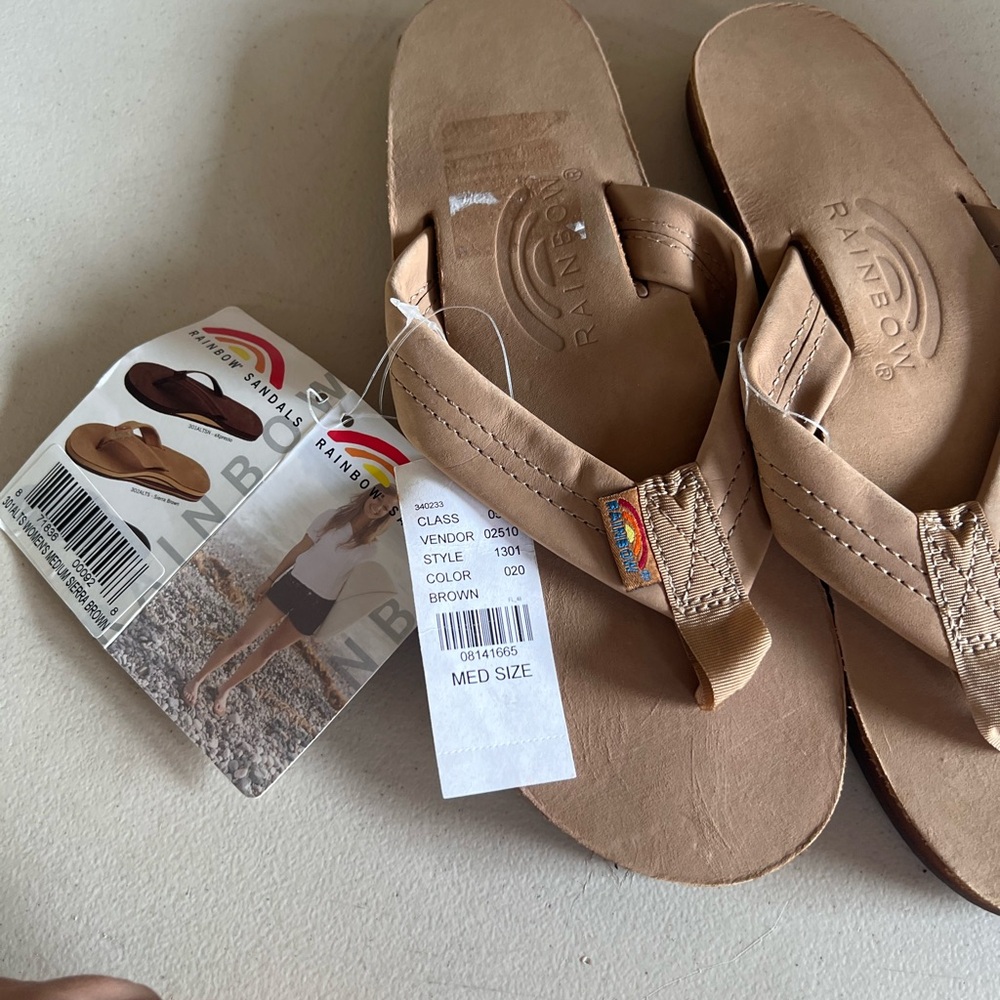 Rainbow Brown Sandals